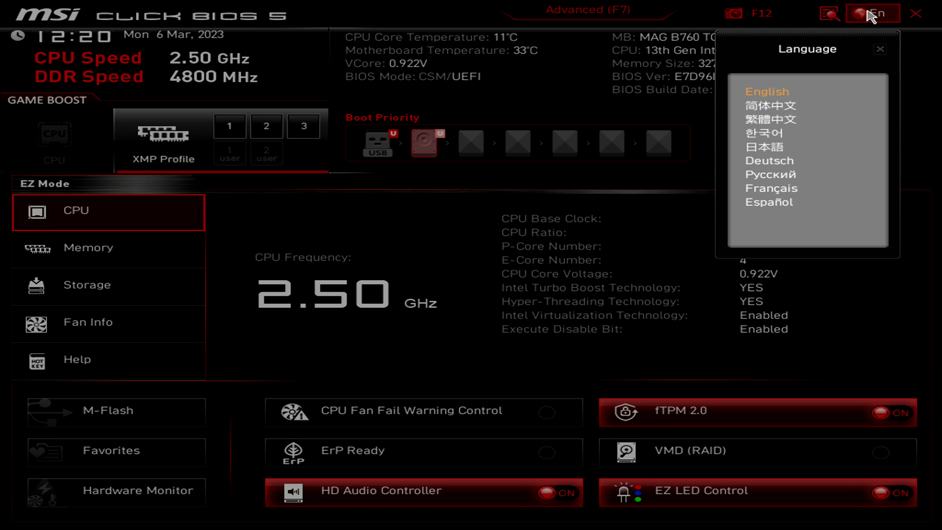 MSI MAG B760 Tomahawk WIFI