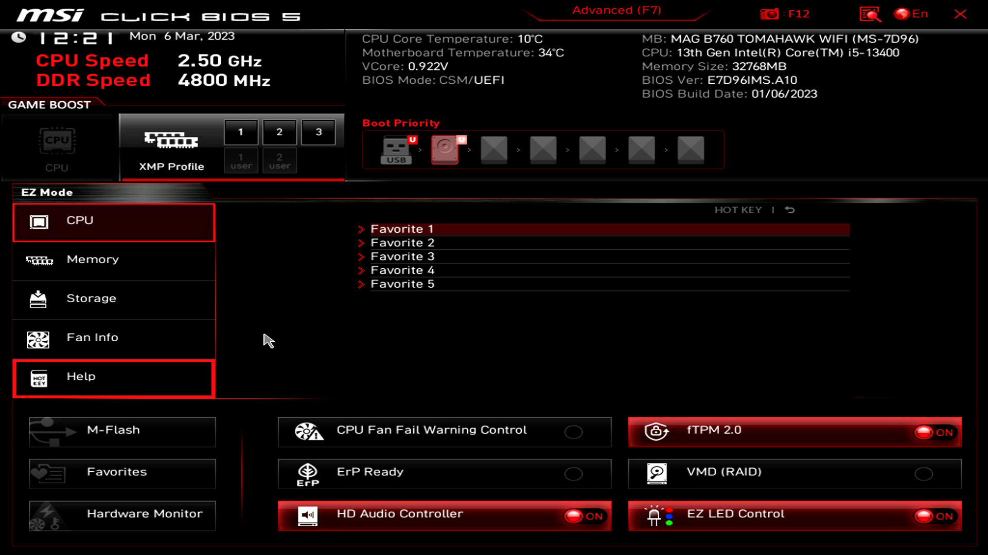 MSI MAG B760 Tomahawk WIFI