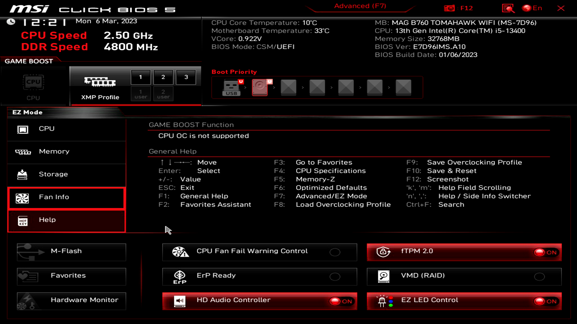 MSI MAG B760 Tomahawk WIFI