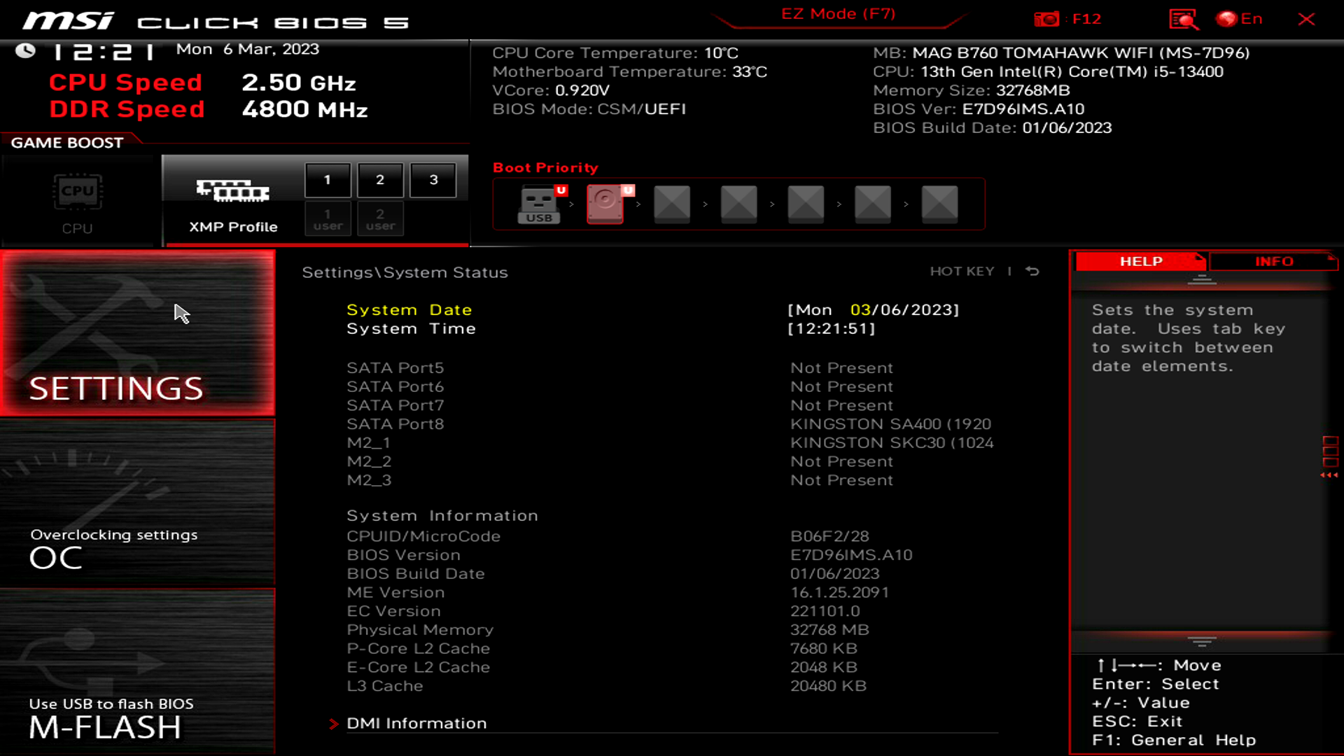 MSI MAG B760 Tomahawk WIFI