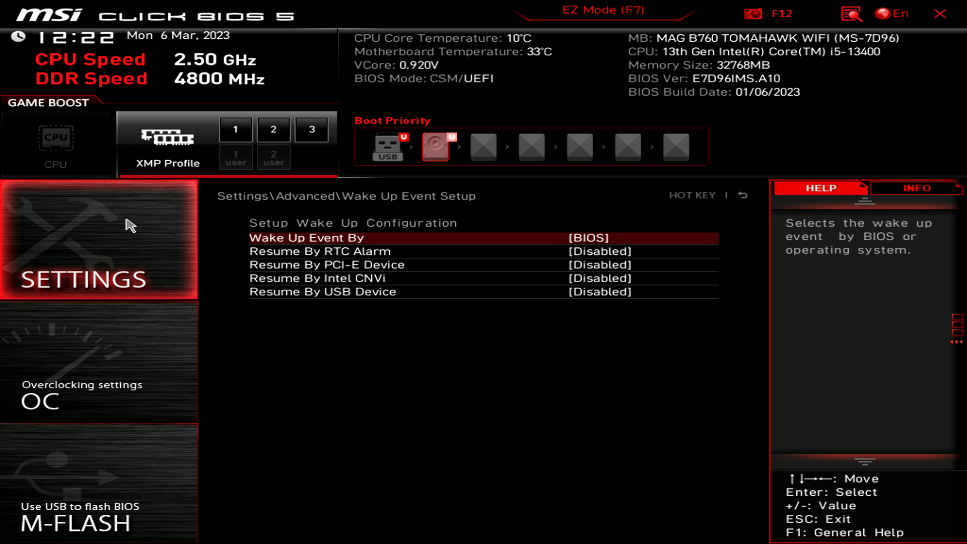 MSI MAG B760 Tomahawk WIFI