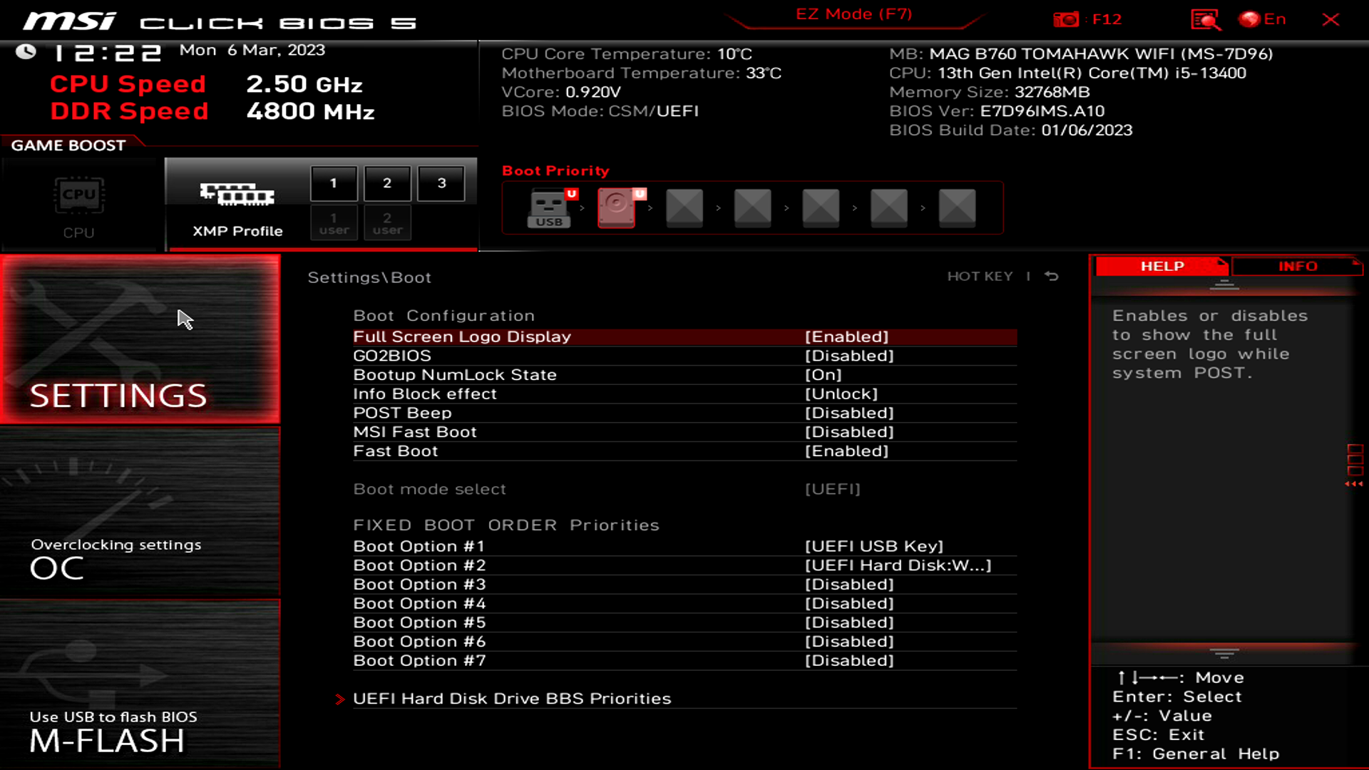 MSI MAG B760 Tomahawk WIFI