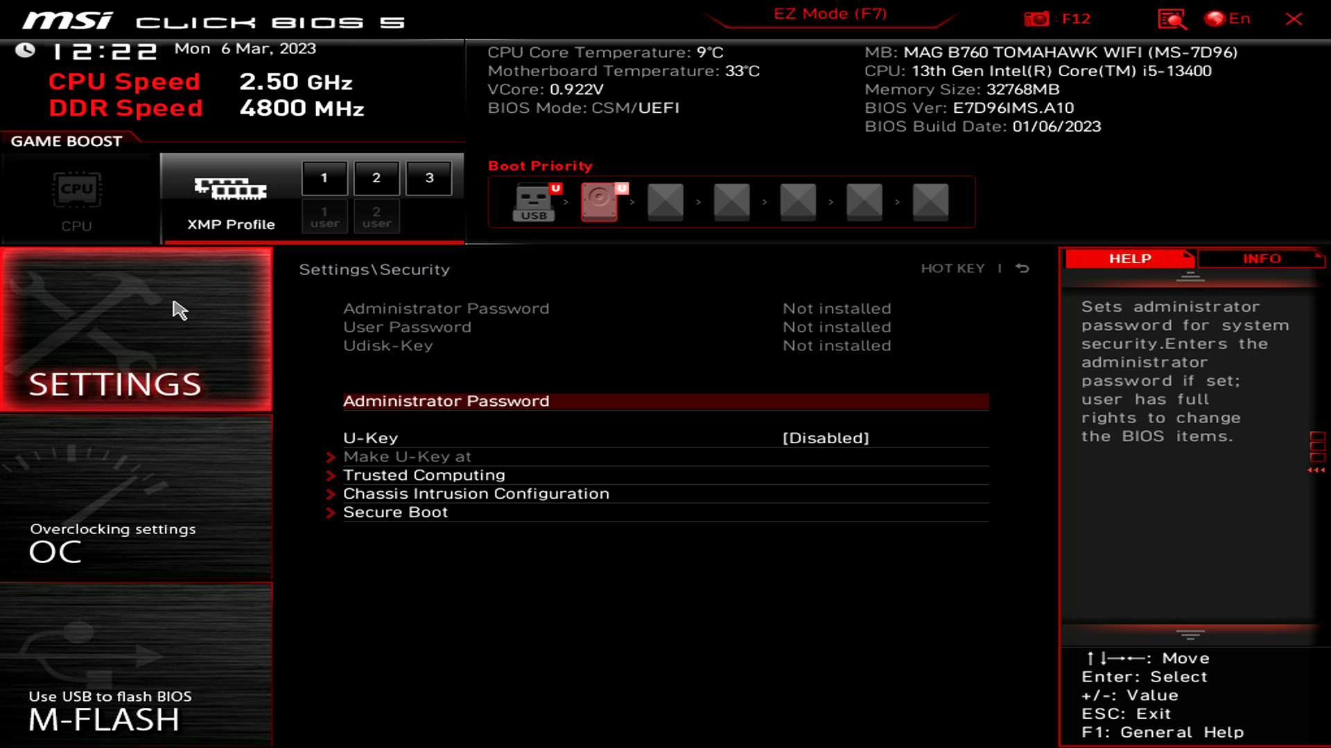 MSI MAG B760 Tomahawk WIFI