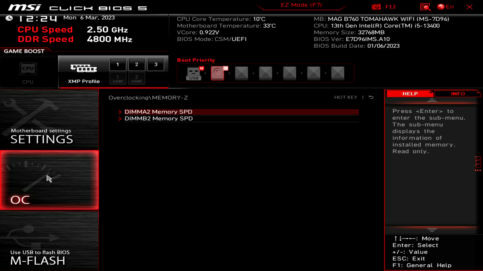 MSI MAG B760 Tomahawk WIFI