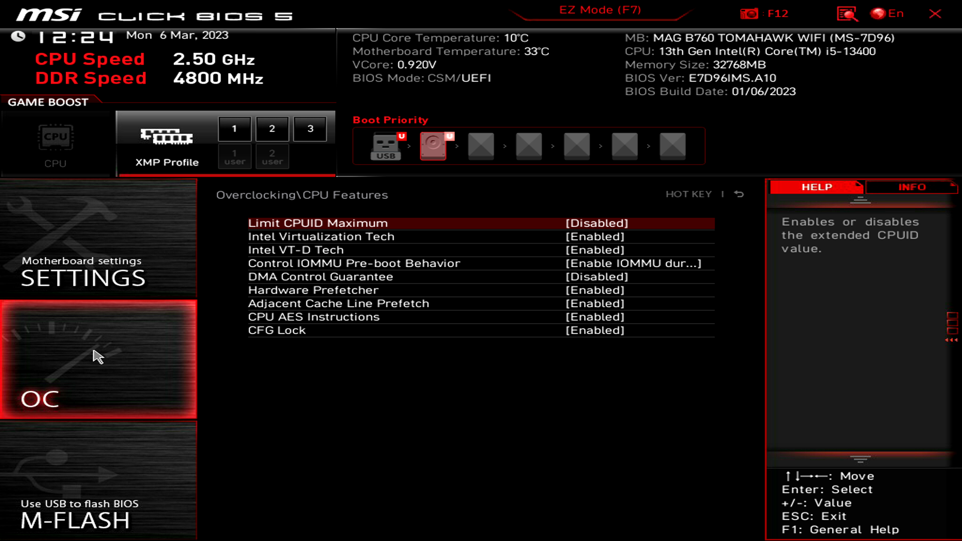 MSI MAG B760 Tomahawk WIFI