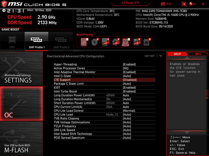 MSI MAG Z490 Tomahawk