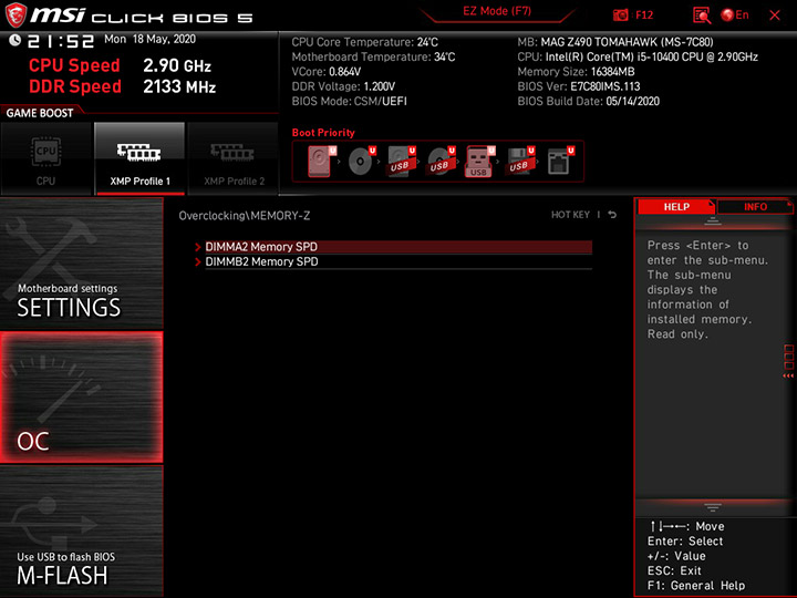 MSI MAG Z490 Tomahawk