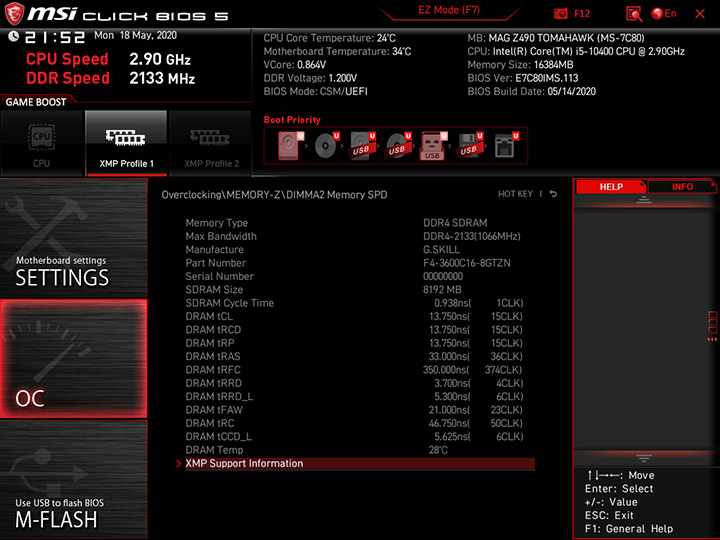 MSI MAG Z490 Tomahawk