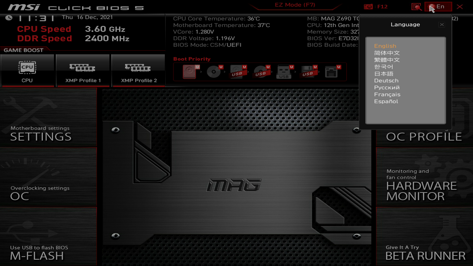 MSI MAG Z690 Tomahawk WiFi