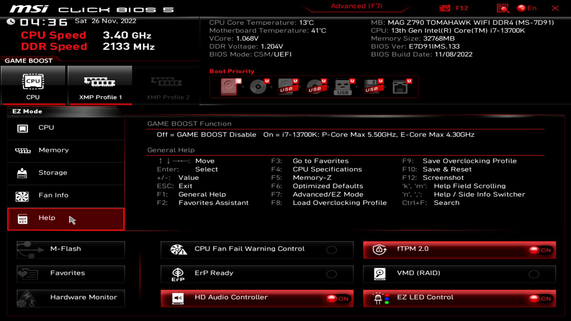 MSI MAG Z790 Tomahawk WiFi DDR4