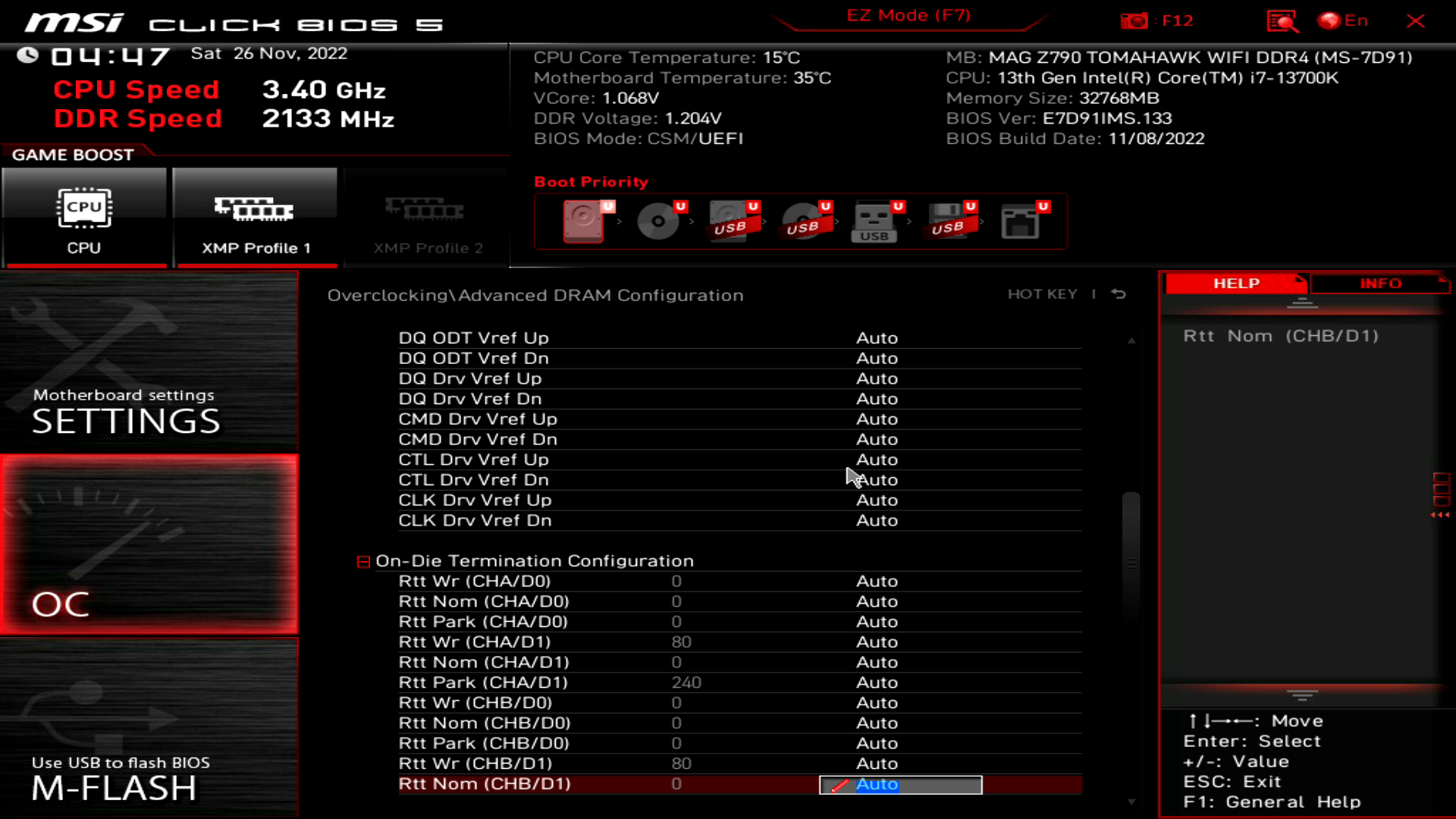 MSI MAG Z790 Tomahawk WiFi DDR4