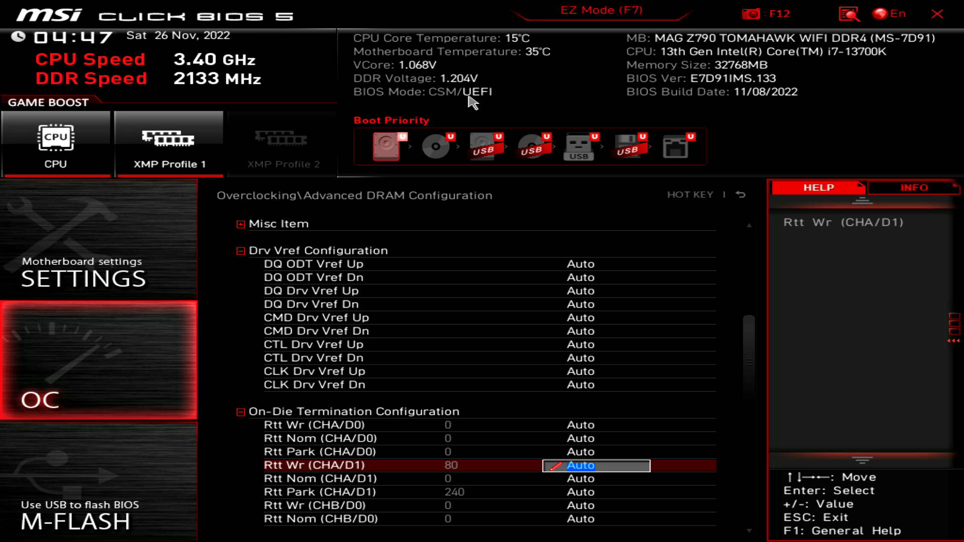 MSI MAG Z790 Tomahawk WiFi DDR4