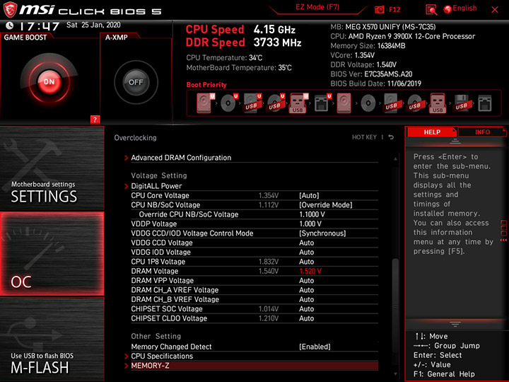 MSI MEG X570 Unify