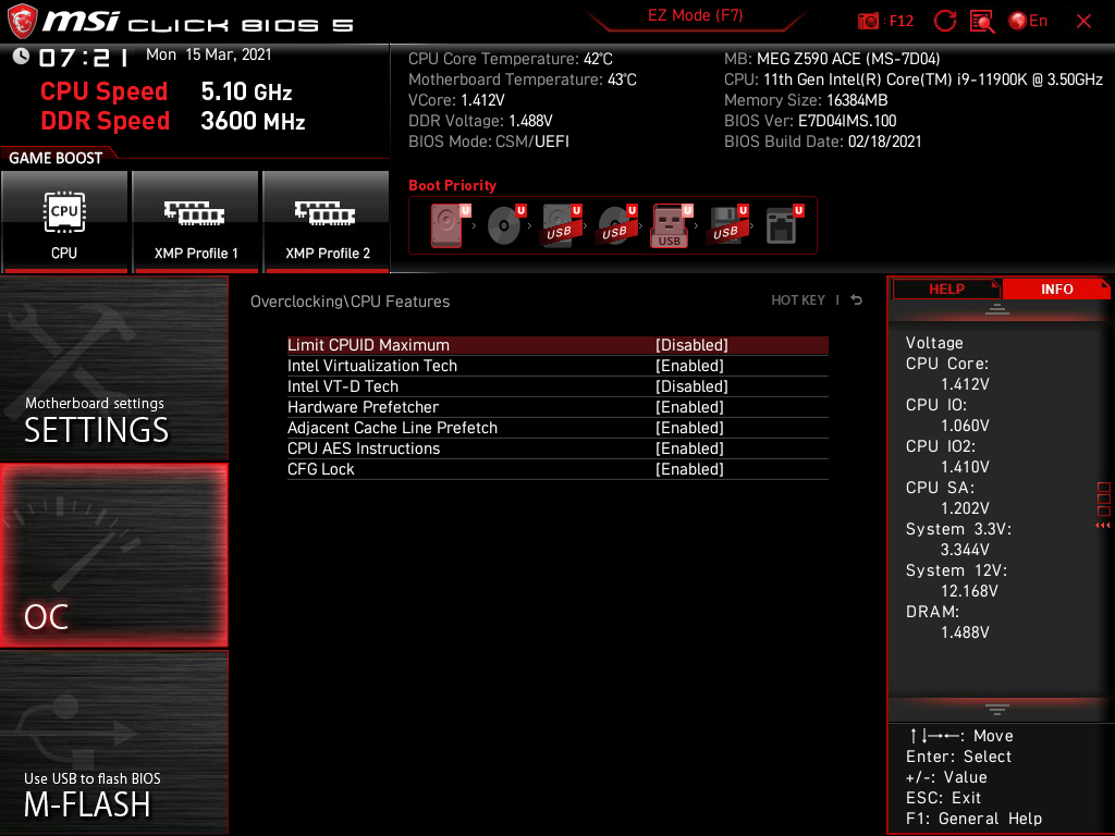 MSI MEG Z590 Ace