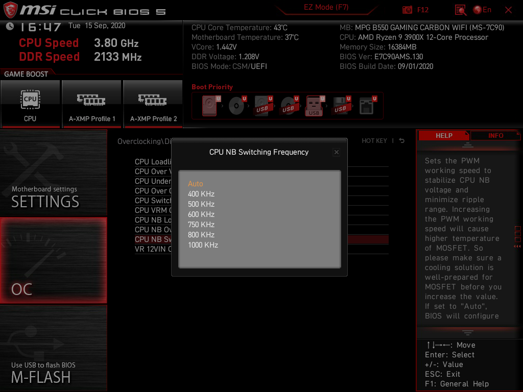 MSI MPG B550 Gaming Carbon WiFi