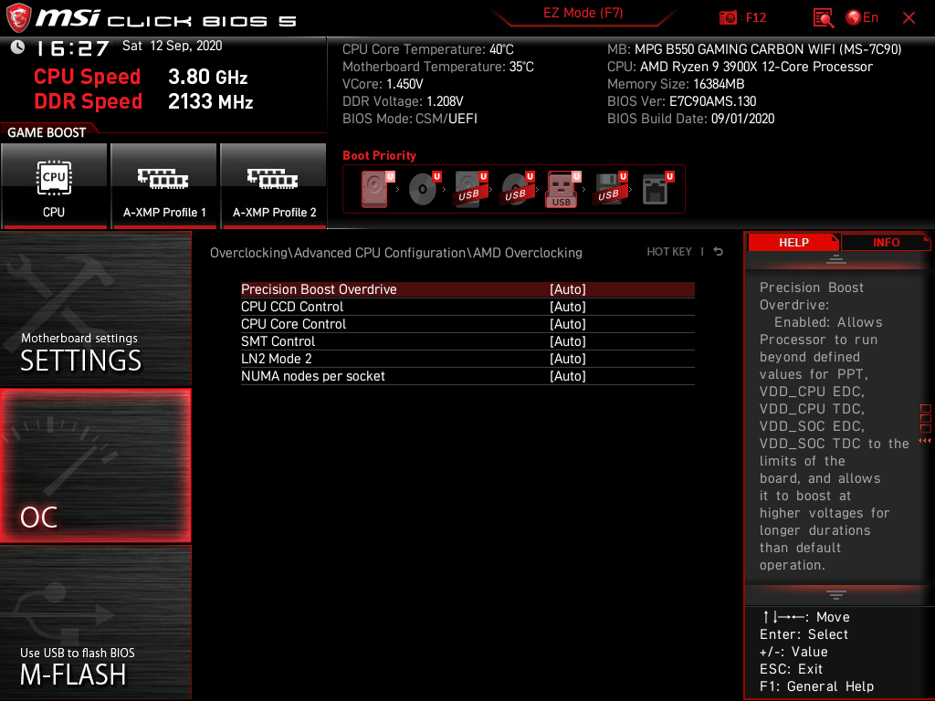 MSI MPG B550 Gaming Carbon WiFi