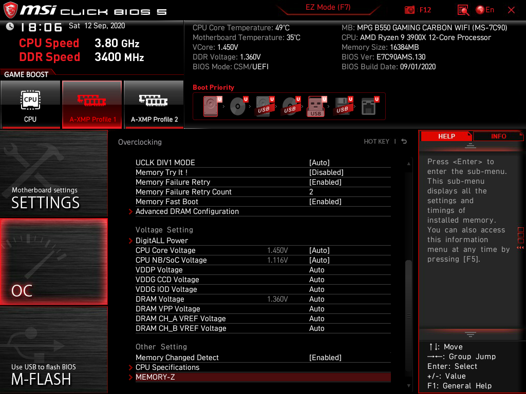 MSI MPG B550 Gaming Carbon WiFi