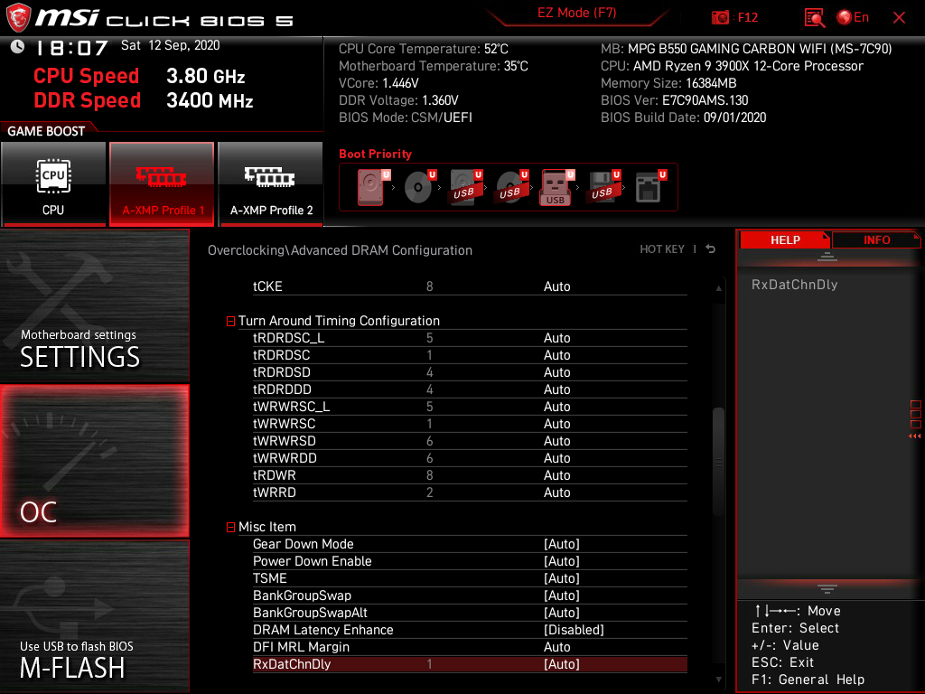 MSI MPG B550 Gaming Carbon WiFi