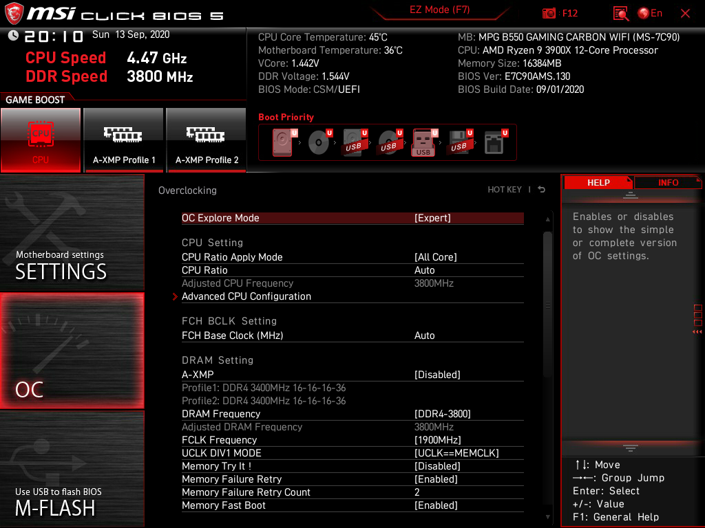 MSI MPG B550 Gaming Carbon WiFi