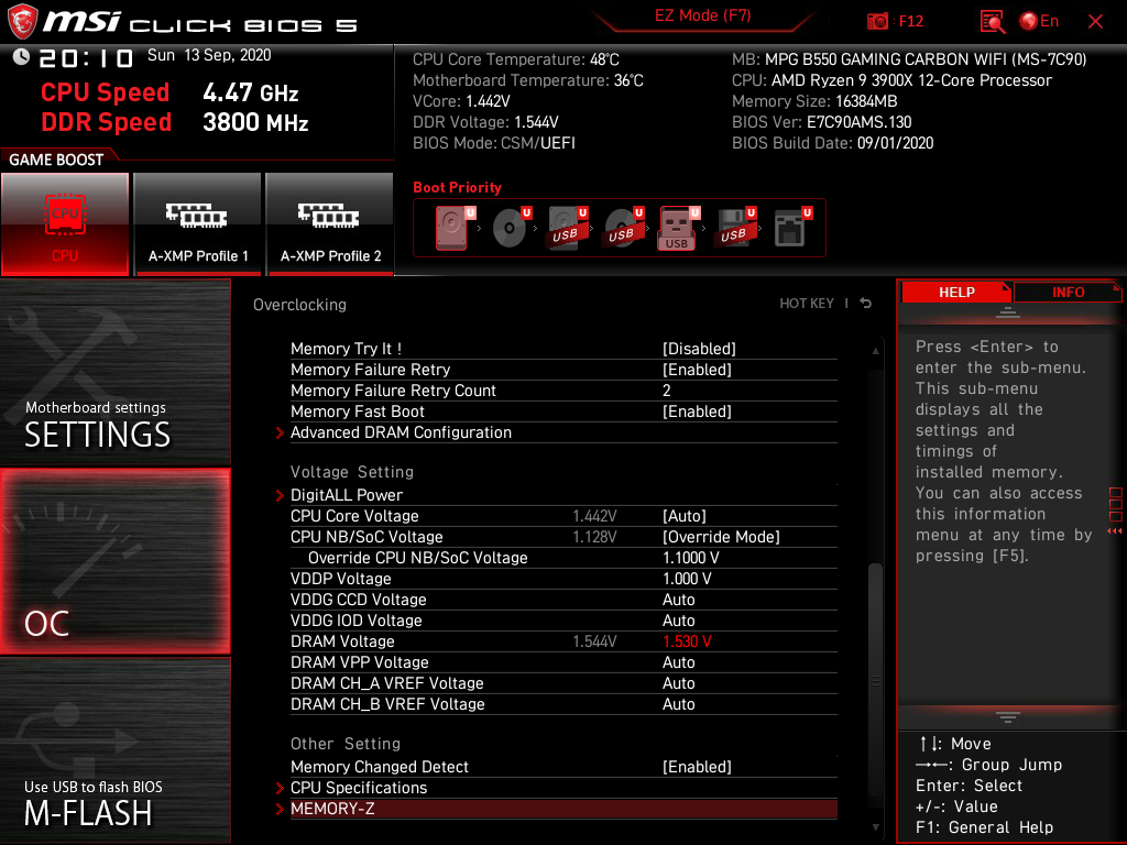 MSI MPG B550 Gaming Carbon WiFi