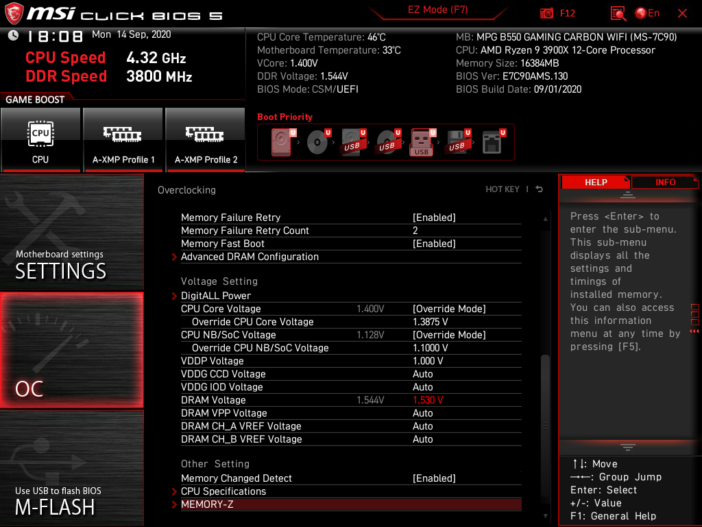 MSI MPG B550 Gaming Carbon WiFi