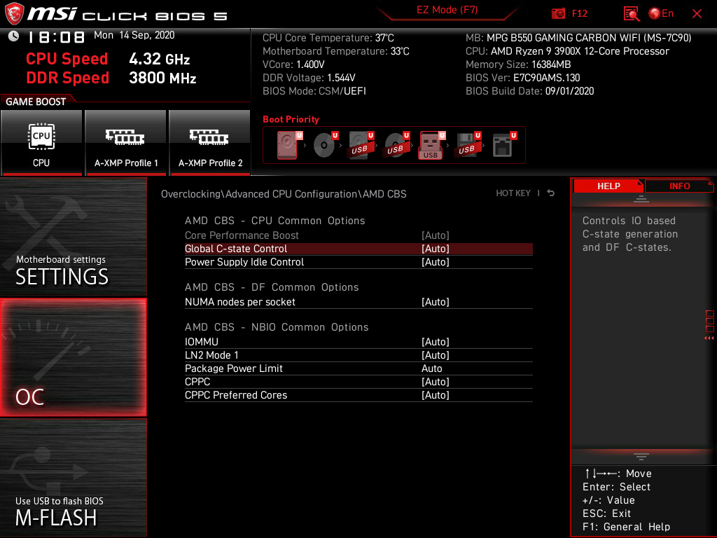 MSI MPG B550 Gaming Carbon WiFi