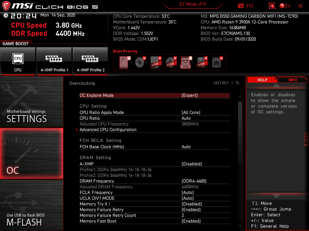 MSI MPG B550 Gaming Carbon WiFi