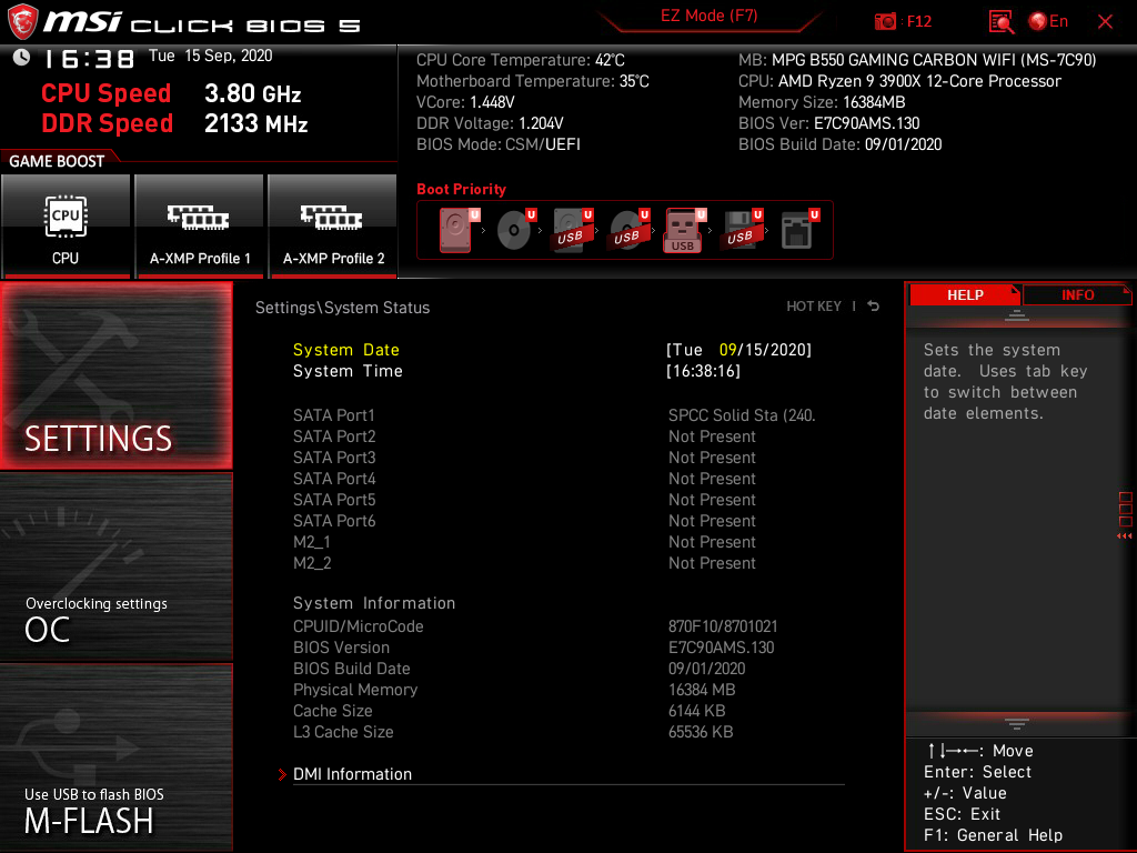 MSI MPG B550 Gaming Carbon WiFi