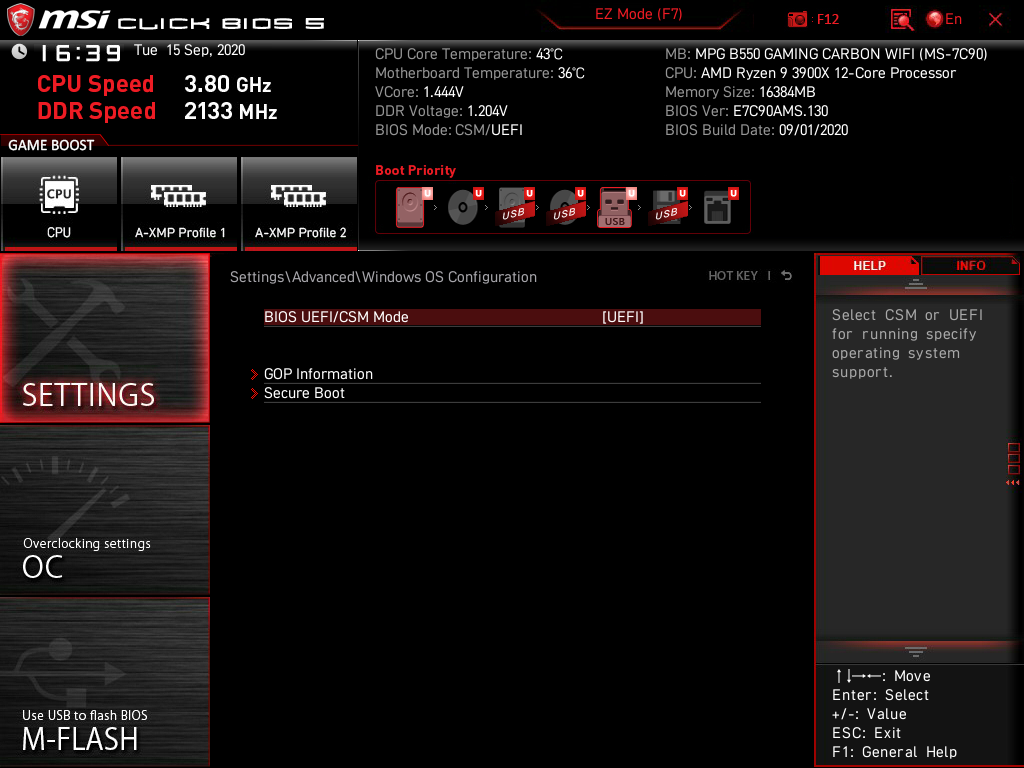 MSI MPG B550 Gaming Carbon WiFi