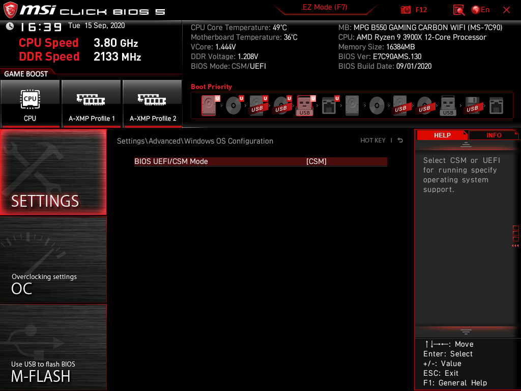 MSI MPG B550 Gaming Carbon WiFi