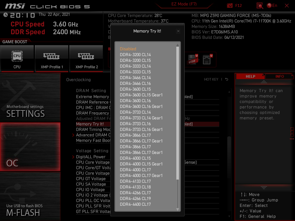 MSI MPG Z590 Gaming Force