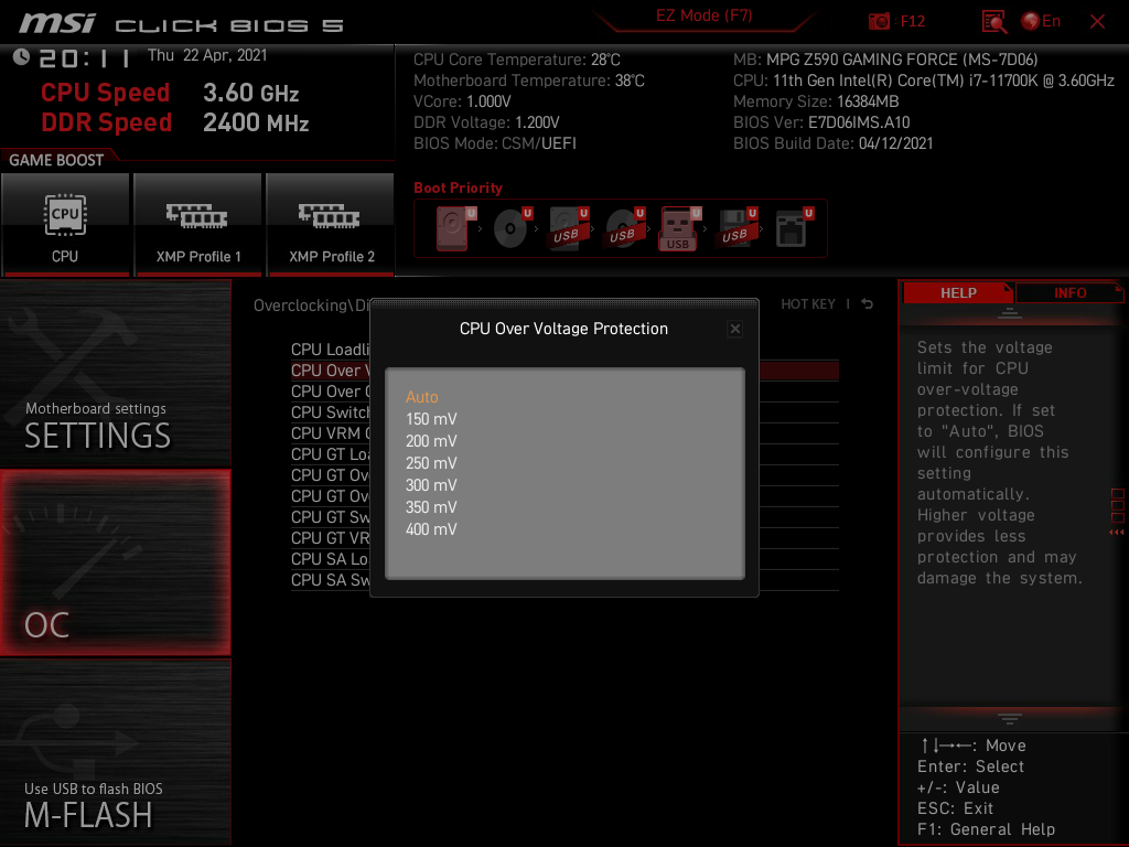 MSI MPG Z590 Gaming Force