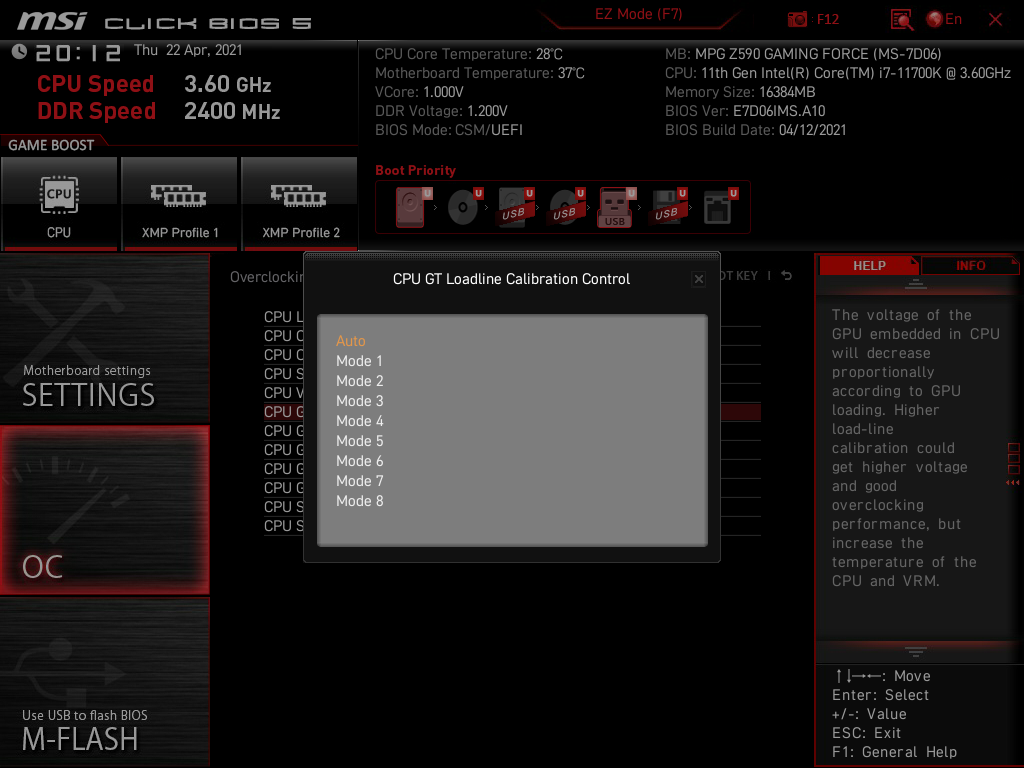 MSI MPG Z590 Gaming Force