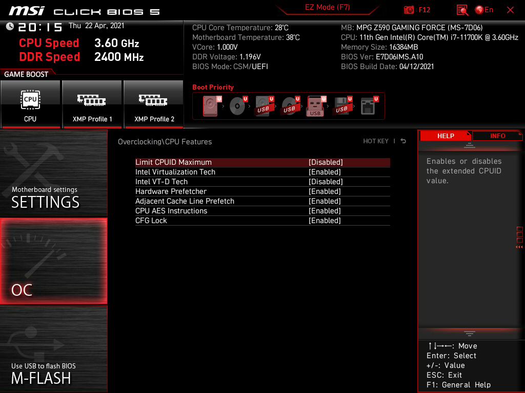 MSI MPG Z590 Gaming Force