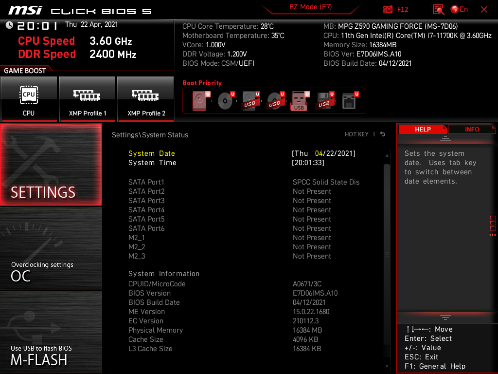 MSI MPG Z590 Gaming Force