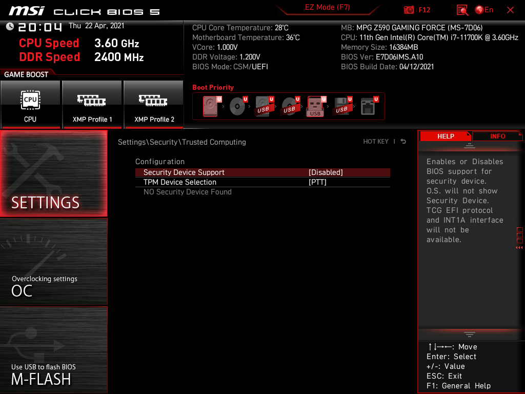 MSI MPG Z590 Gaming Force