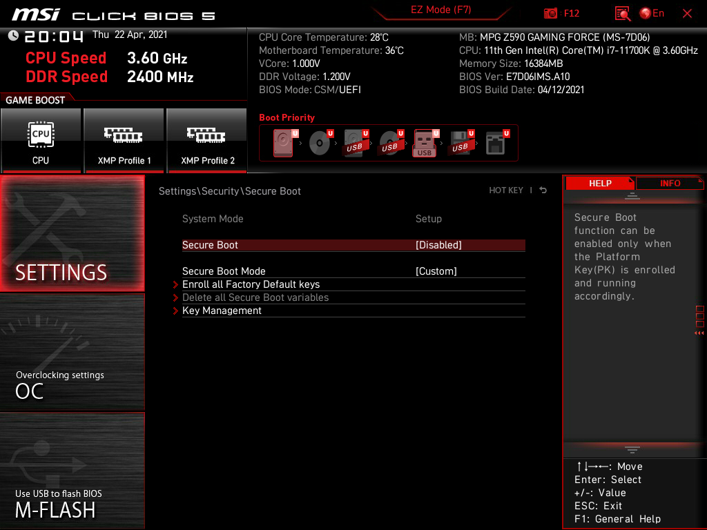 MSI MPG Z590 Gaming Force