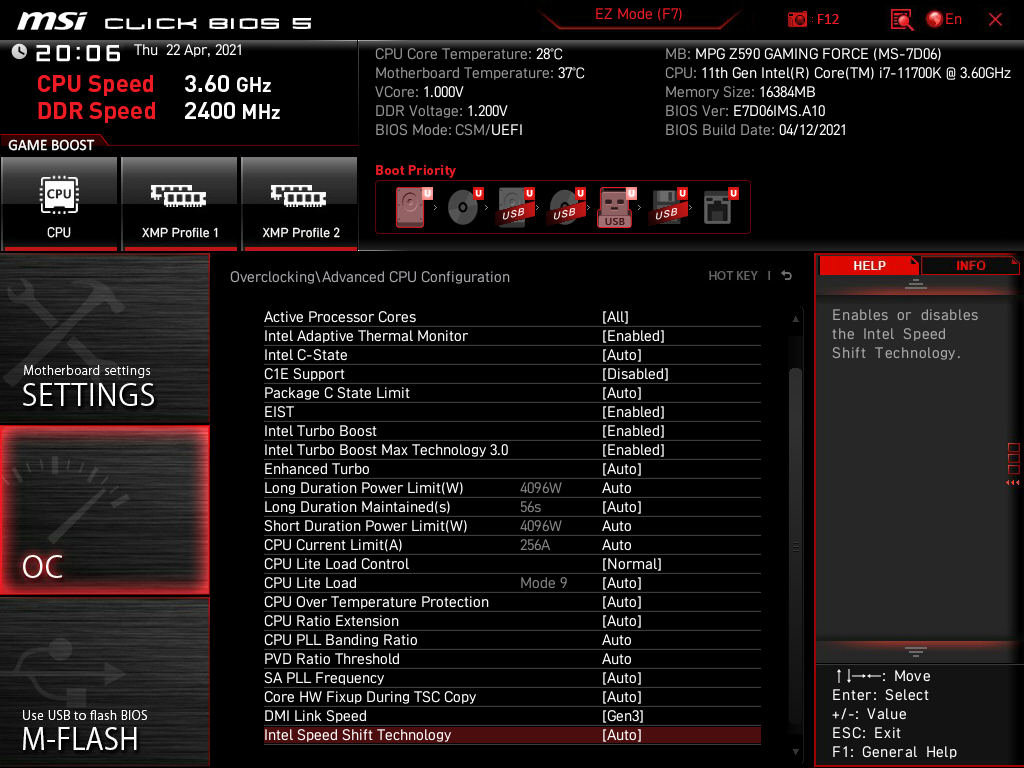 MSI MPG Z590 Gaming Force