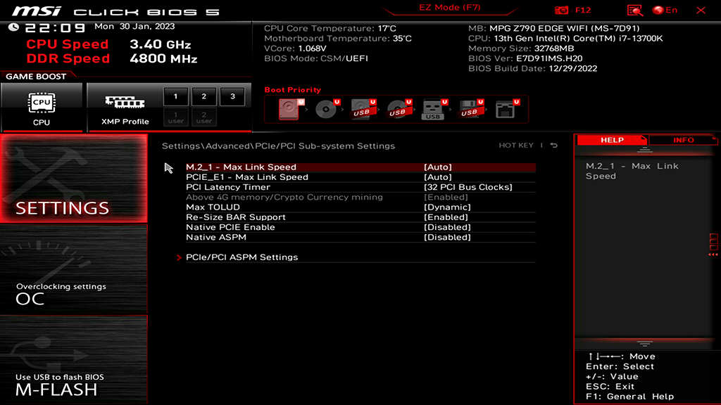 Z790 gaming x ax bios