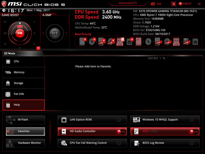 MSI X370 XPower Gaming Titanium