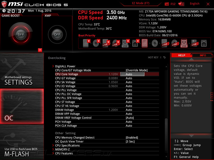 MSI Z170A MPower Gaming Titanium