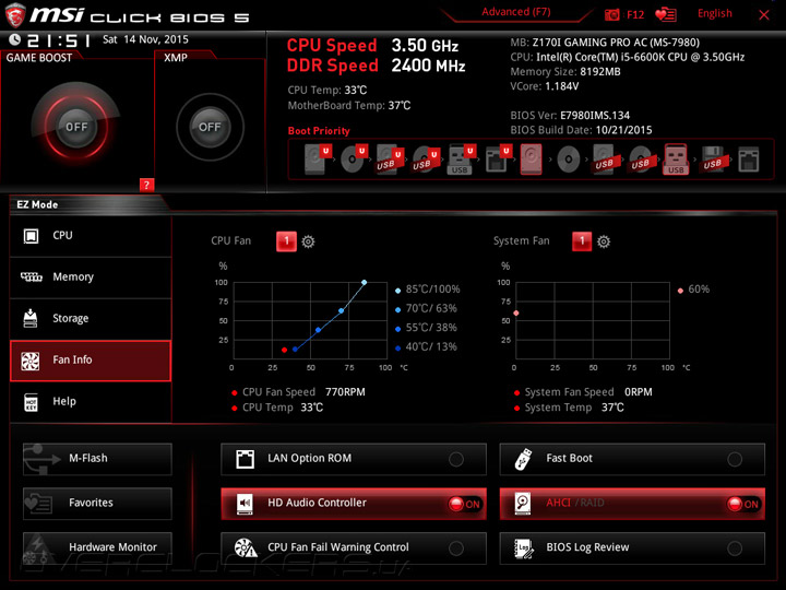 MSI Z170I Gaming Pro AC