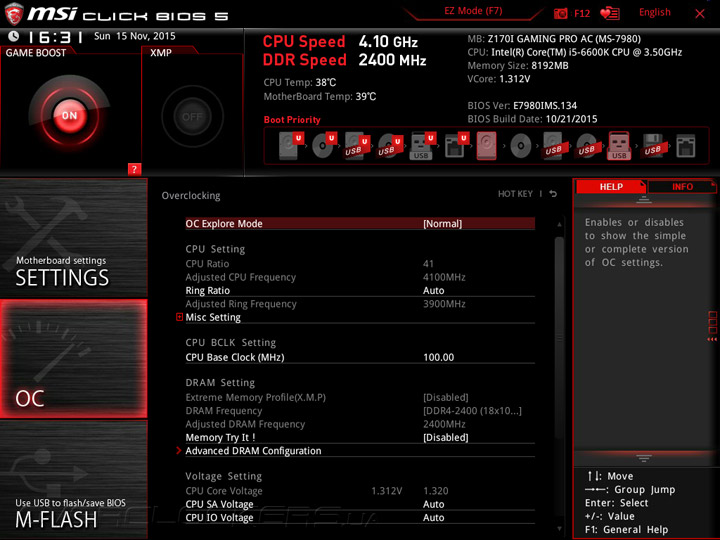 MSI Z170I Gaming Pro AC