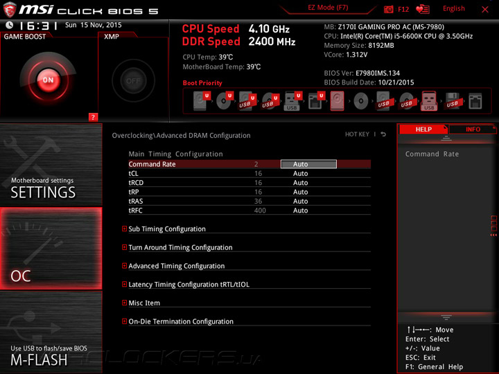 MSI Z170I Gaming Pro AC