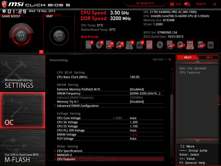 MSI Z170I Gaming Pro AC