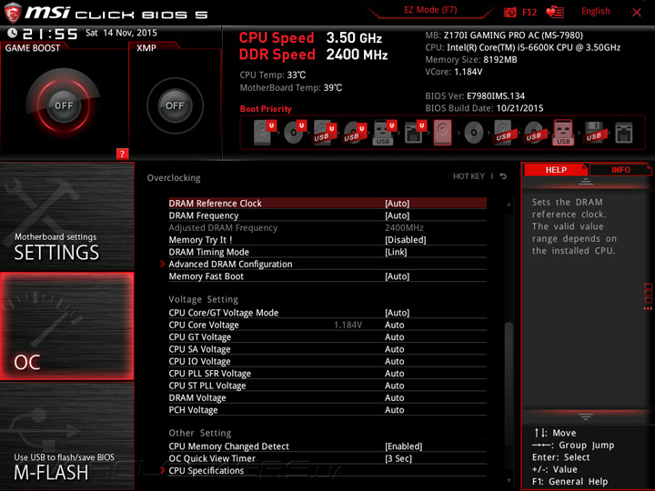 MSI Z170I Gaming Pro AC