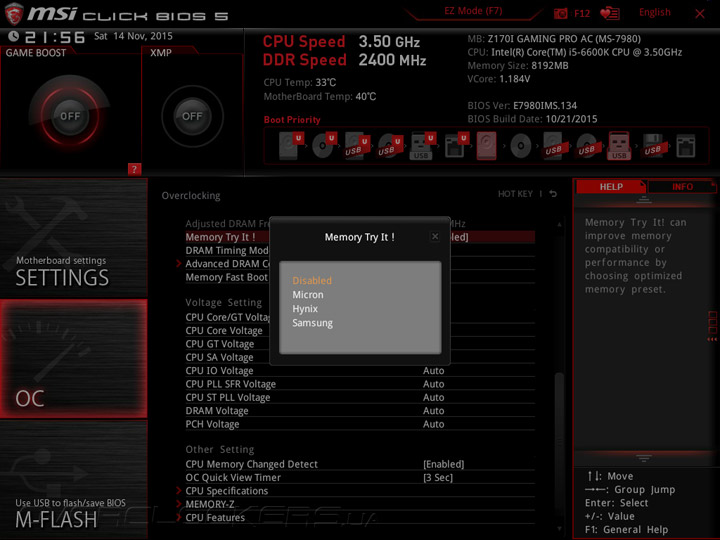 MSI Z170I Gaming Pro AC