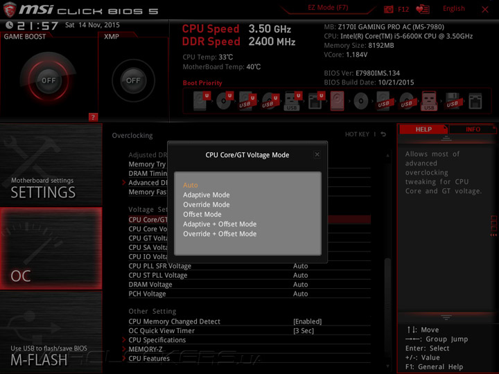 MSI Z170I Gaming Pro AC