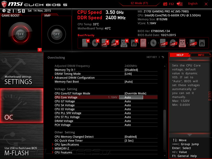 MSI Z170I Gaming Pro AC