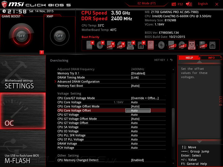 MSI Z170I Gaming Pro AC